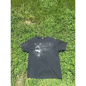 Y2K Miami Ink Skulls Graphic Print T-Shirt Men's XL Black Biker Metal